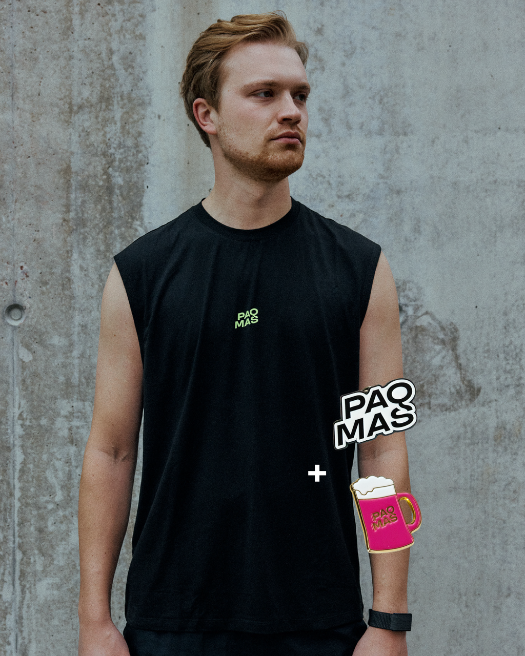 PQM Oversized Tank + 2 x Anstecker