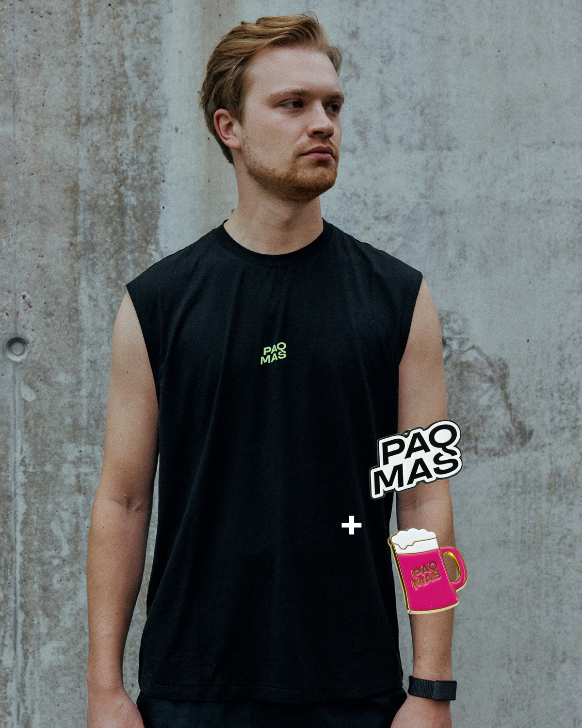 PQM Oversized Tank + 2 x Anstecker